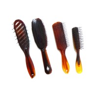 Plastic Amber Color Detangling Hair Brush Personalizado Boar Bristle Vent Brush