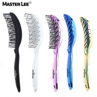 Masterlee Brand Good Quality Boar Bristle Vent Hair Brush Curved Hair Brush